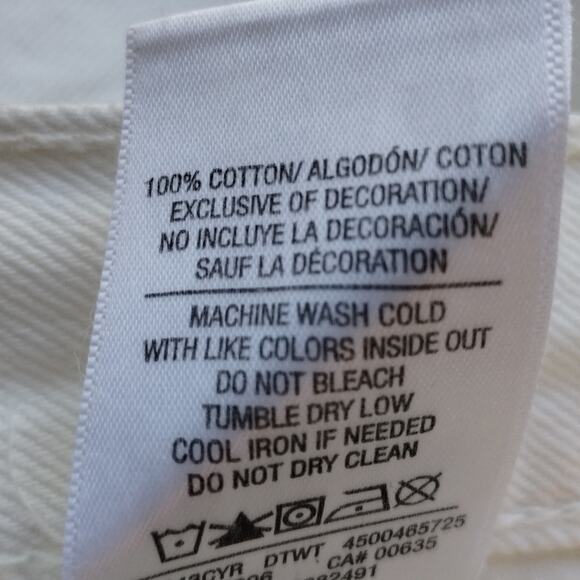 E Hudson Los Angeles Women's White Lori High Rise Denim Shorts NWT Plus Size 32 - Picture 10 of 10